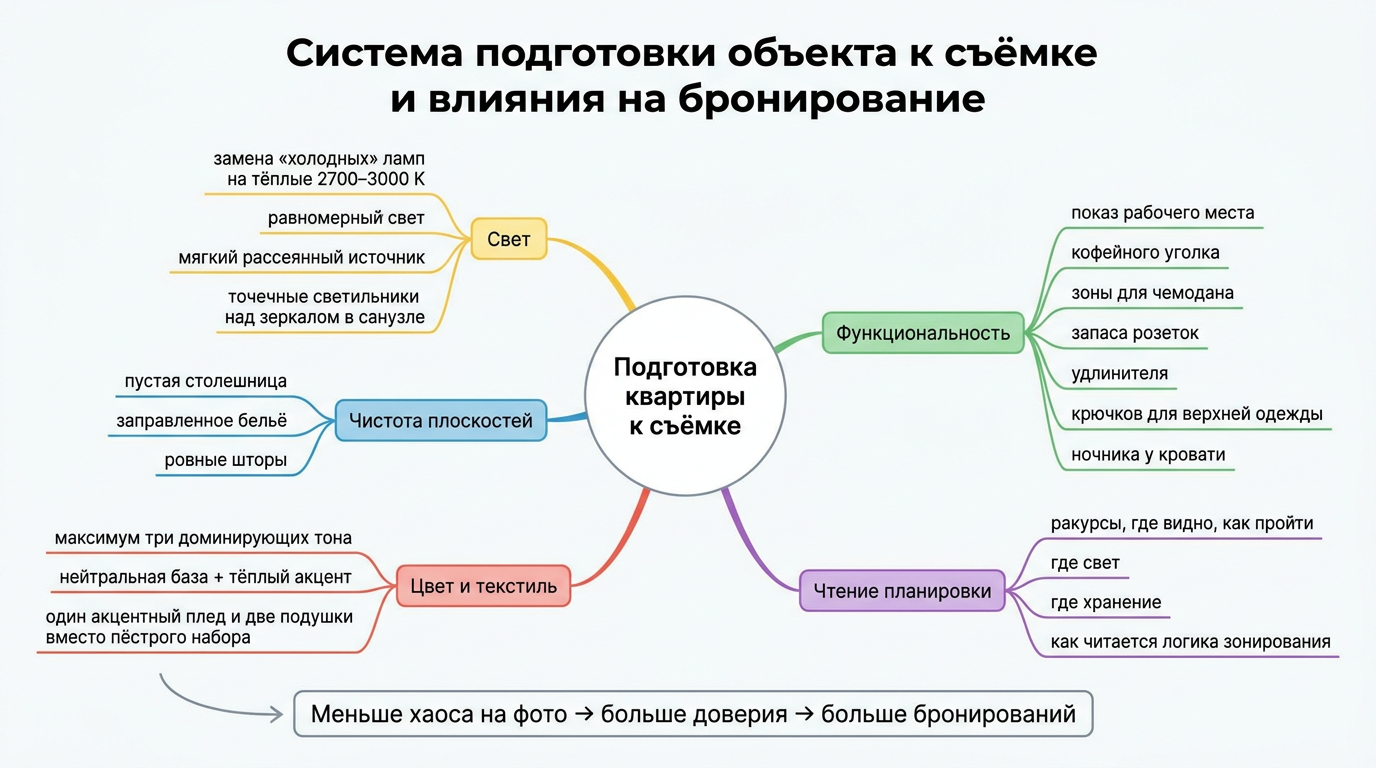 Как подготовить объект к съёмке: чек-лист от визуализатора и риелтора